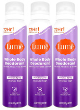 Lume Whole Body Deodorant 72 Hour Invisible Spray Lavender Sage, 3.6oz-Pack of 3