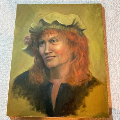 Shakespearean portrait oil painting Renaissance peasant original hand painted