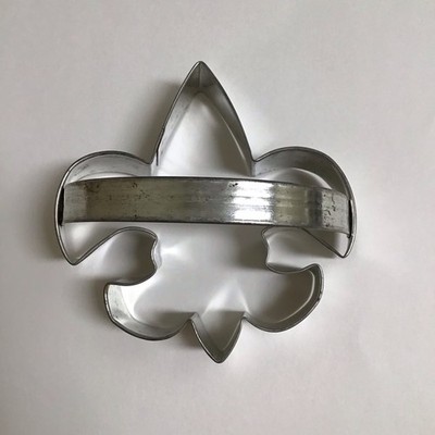 Boy Scout Emblem Metal Cookie Cutter w/Handle Biscuits Crafts Fleur De Lis 4x4 