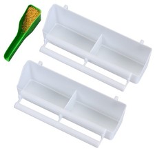 2 Pack Bird Water Dispenser for Cage, Hanging Bird Waterer Food Feeder with 1...
