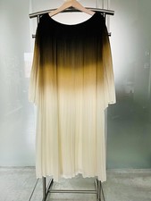 MANGO women's pleated dress brown/cream size 40