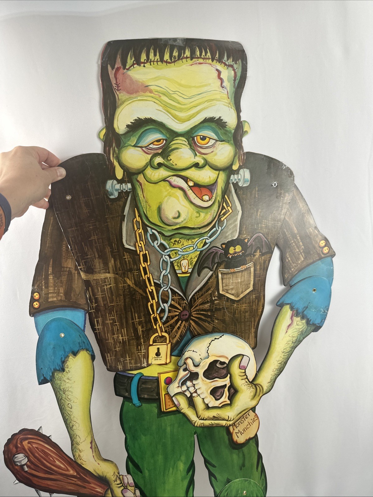 Decoración de pared de cartón articulado vintage de 48" Amscan Frankenstein Halloween