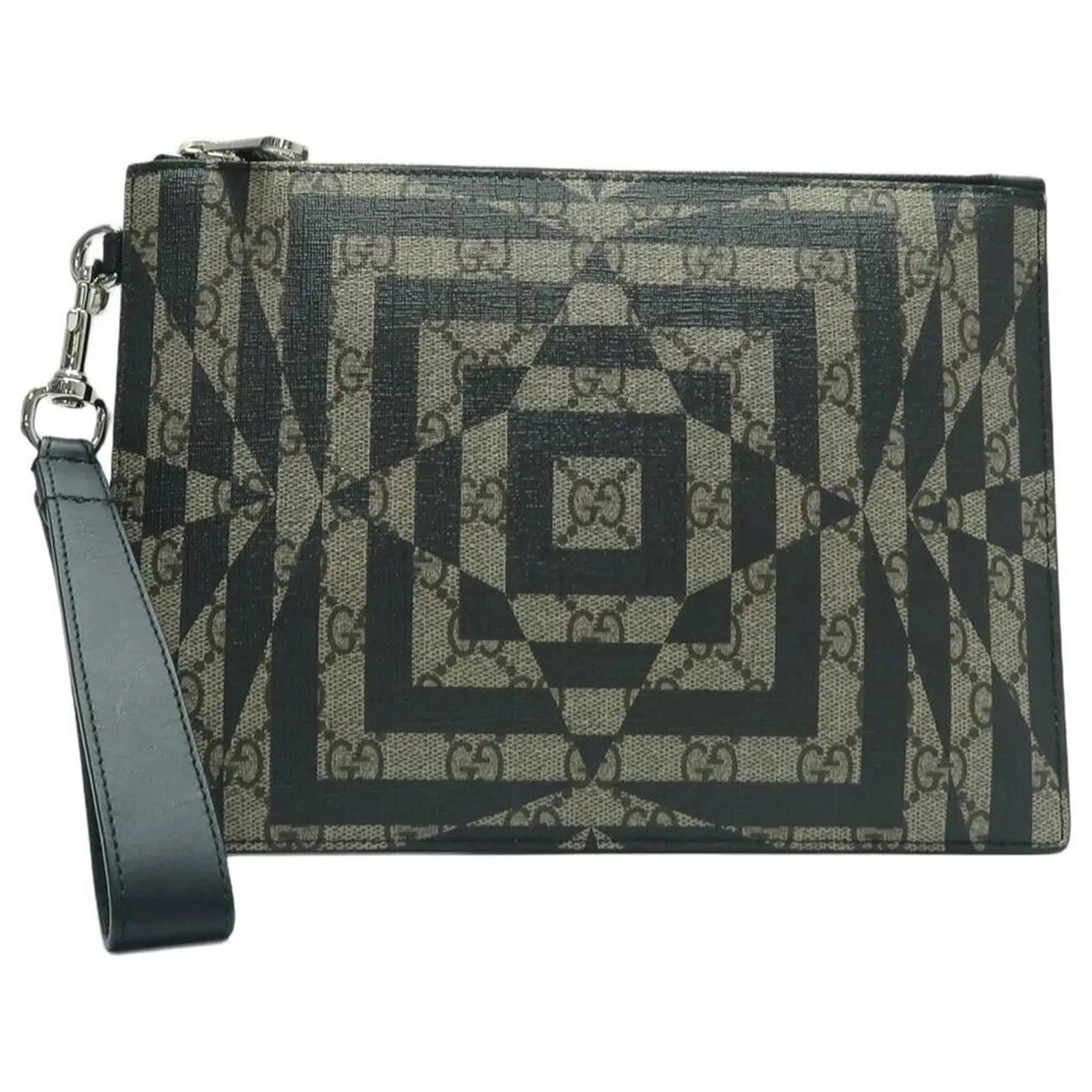 Sac pochette toile marron GUCCI 470 041225