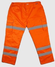 Hi Vis Trousers Class 2 Rail Combat Safety Workwear Orange Pro Rail 36W T Worker