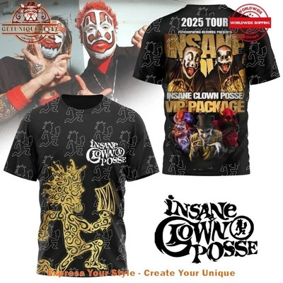 Insane Clown Posse 2025 Tour Psychopathic Records 3D T-Shirt
