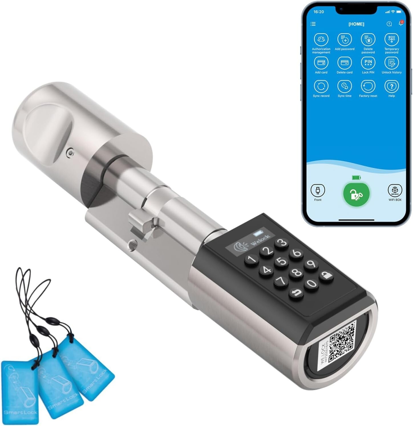 WELOCK PCB44 Serratura Smart con password e Bluetooth,Serratura digitale (K9P)