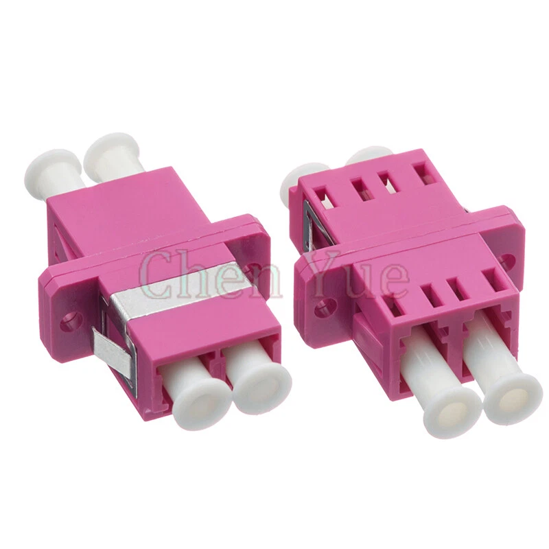 100pcs LC UPC Duplex Multimode OM4 Fiber Optic Adapter LC Optical Fiber Coupler - Image 2 of 4