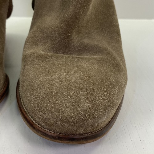 Madewell 39679 Billie Women 9.5 Taupe Suede Leather Side Zip Western Ankle Boots - Picture 8 of 13