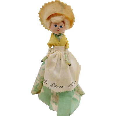 The Berea Belle Figurine Belle Girl Wood Fabric Metal 6'' 