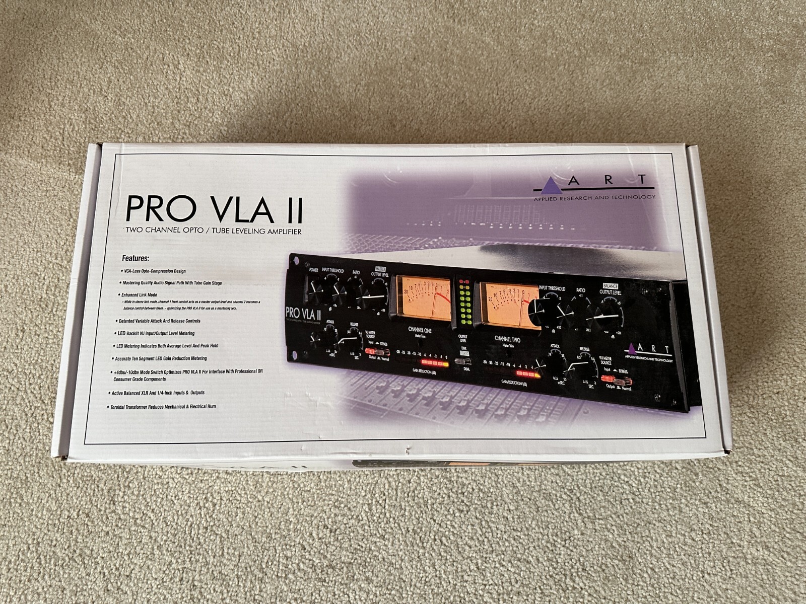 ART ProVLA II 2channel Opto Tube Leveling Amplifier 840402018254 eBay