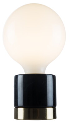 Bioledex Z610-435 Tischleuchte E27 Stein Marmor Schwarz Tischlampe Nachtlicht