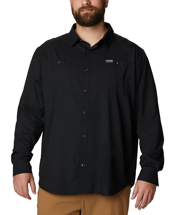 Columbia Men's Utilizer Moisture-Wicking Upf Large Shirt Color Black New