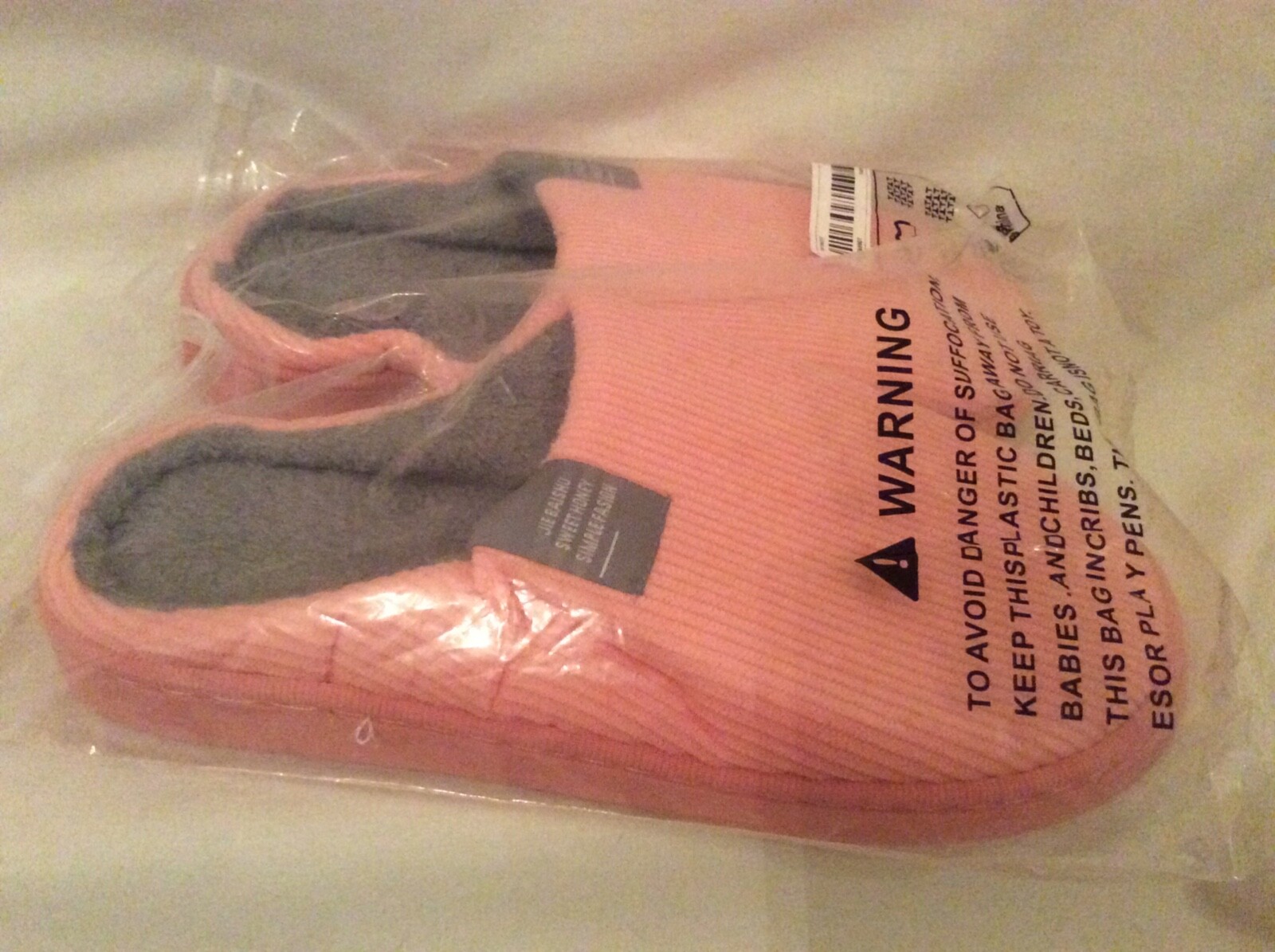 SAOLA Pantofole rosa slip on peluche suola morbida taglia 44 45 290 mm adatte al Regno Unito 6 8