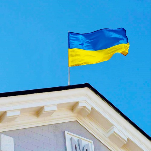 Ukrainian Flag 3x5 Ft Double-Sided Outdoor Decoration with Brass Eyelets - Picture 5 of 8