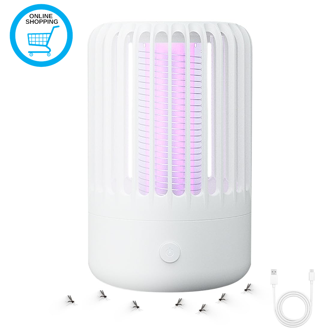 Mosquito Killer Lamp, 360°USB UV Bug Zapper, Electric Fly Zapper Indoor UK, Fly
