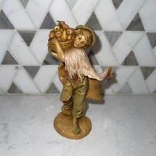 Fontanini Villager Figurine Seth Boy Carrying Apples  Italy 1987 5  Tall