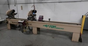 157" FOM INDUSTRIE "MOXIE" ALUMINUM DOUBLE-HEAD MITRE SAW w/EISELE HEADS -#29787