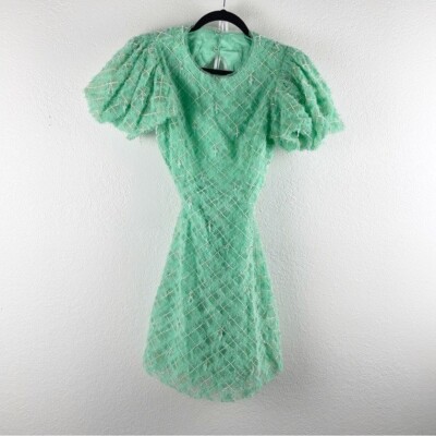 Aje Context Embellished Mini Dress In Colour Marine Green Size 6 Aje Context Embellished Mini Dress In Colour Marine Green Size 6