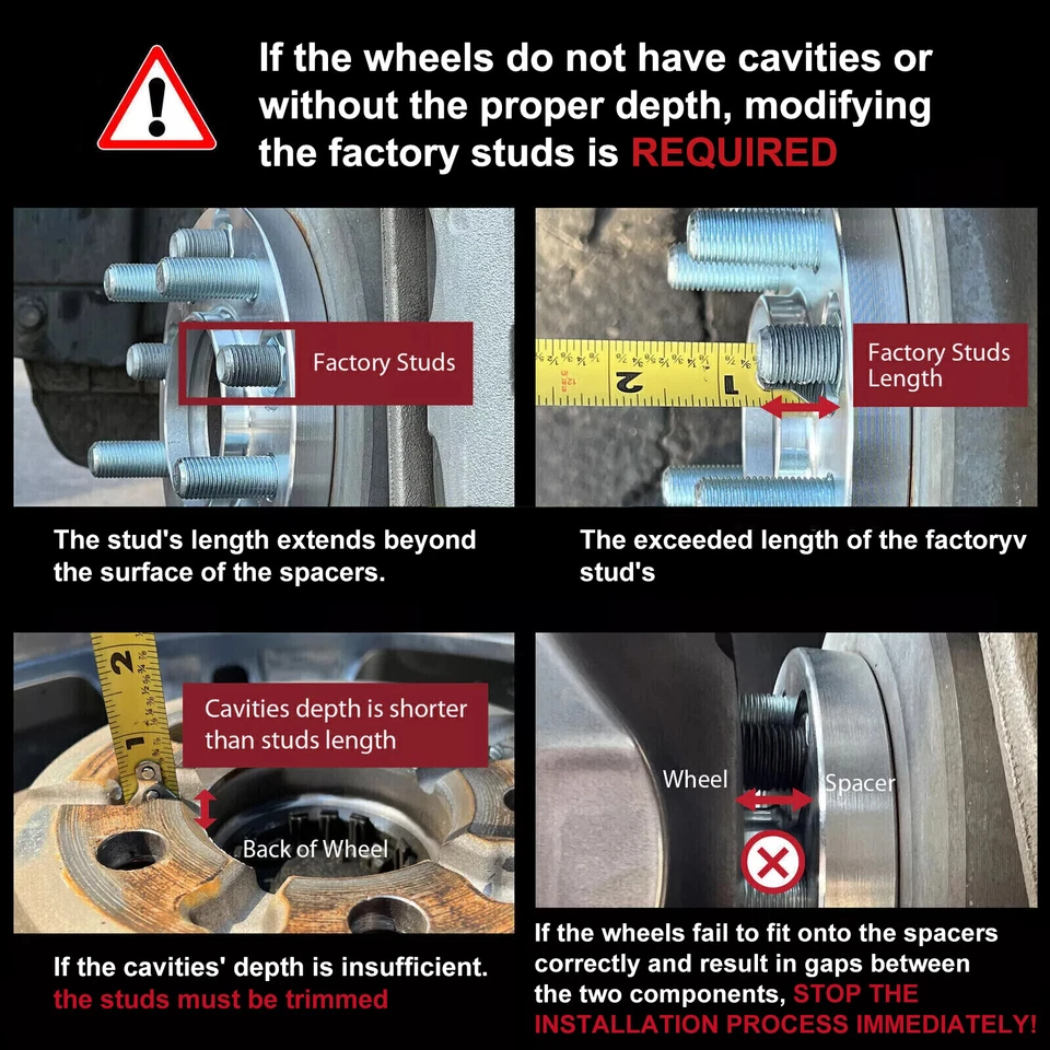 4PCS 2" Wheel Spacers 8x170 For 2003 2004 2005 Ford Excursion F-250 Super Duty - Image 3 of 4