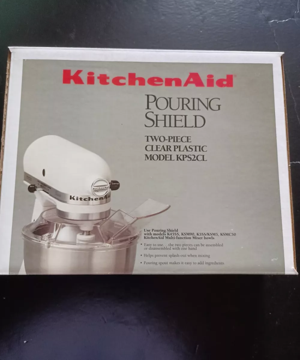 Kitchen Aid Pouring Shield 2pc Clear Plastic for Model KPS2CL. Unused item.