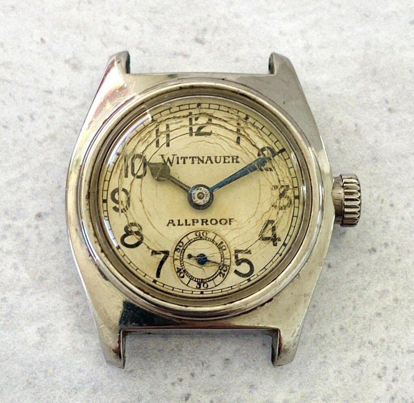 RARE Wittnauer AllProof Watch Contracid 24128 Aviation History Early ...