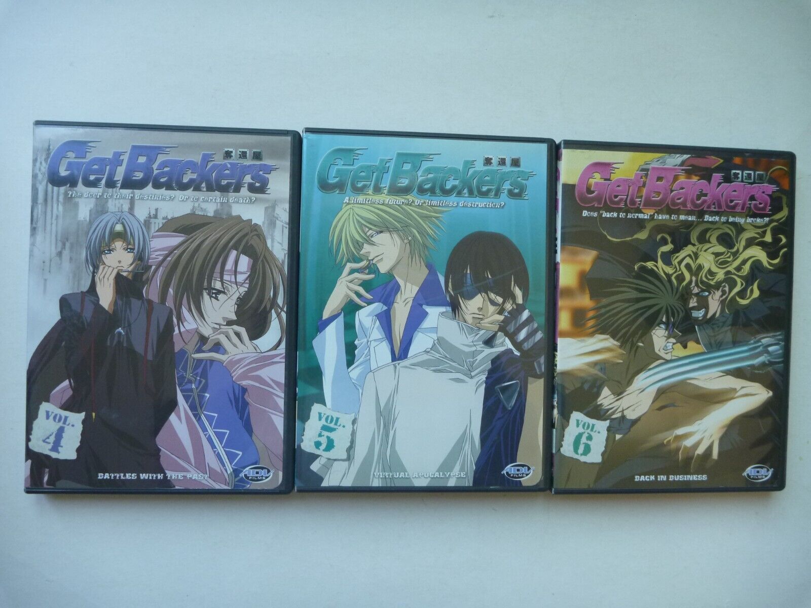 Get Backers 3-DVD Lot Anime Series Volumes 4 5 6 Eps 26-30 ADV Films  GetBackers