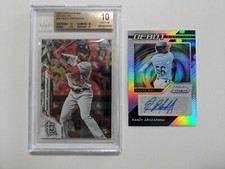 Randy Arozarena 2 Card Lot 2020 Topps Chrome Ben Baller Rookie BGS 10 Prizm Auto