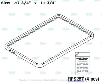  Cassette Gasket Seal SCS001 for Scican Statim 2000 / G4 2000 - OEM 01-100028S
