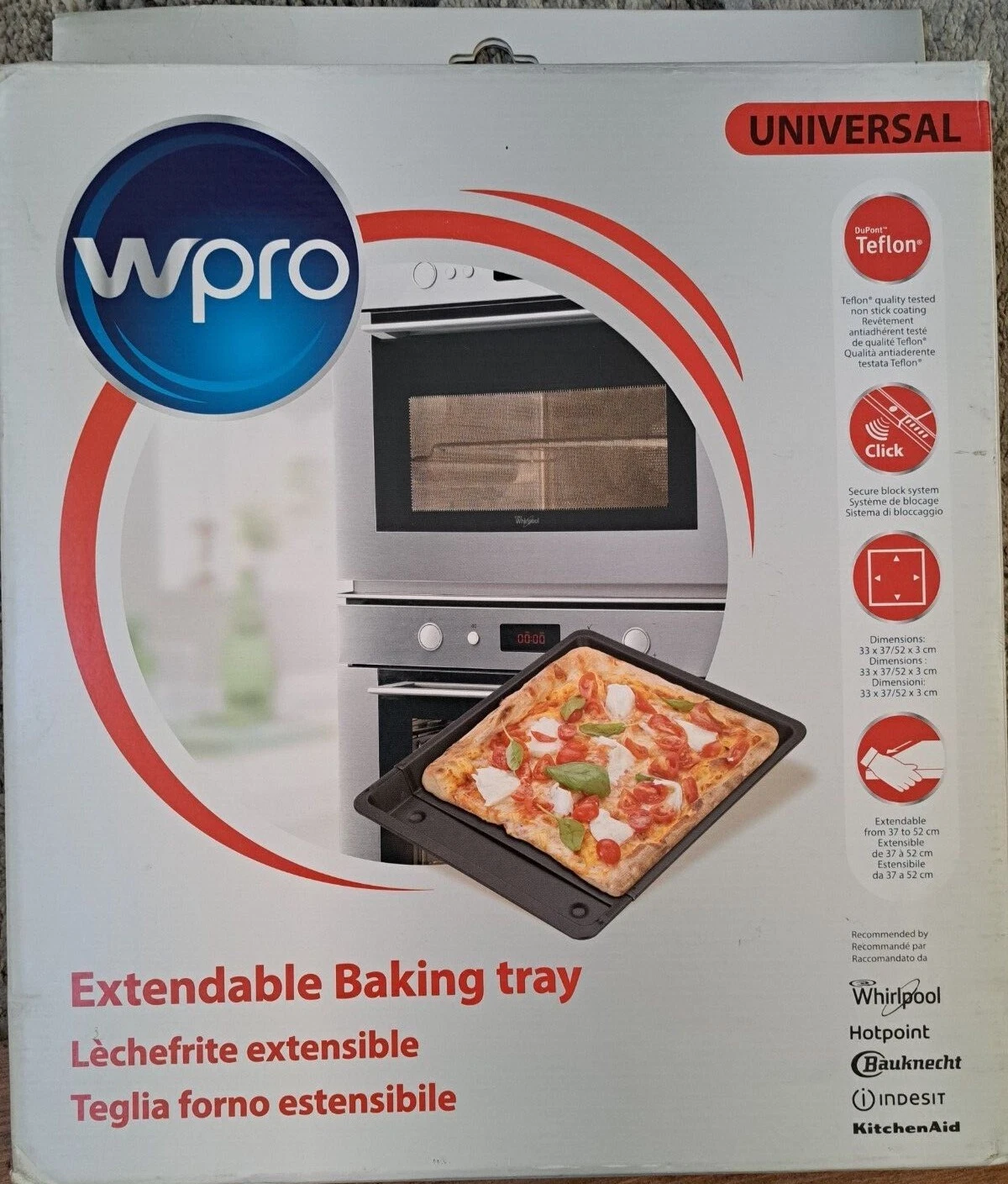 Universal Teflon Extendable Adjustable Oven Baking Tray Roasting Pan 37-52cm