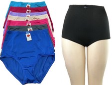 Women's 6 Pack High Waist Cool Brief Underwear Girdle Panties S-5XL 999348A