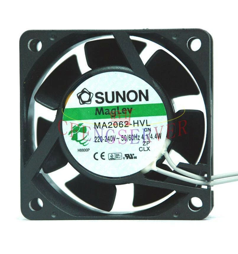 For SUNON AC Fan GN AC220-240V 50/60Hz 4.1/4.4W 60x60x25mm MA2062-HVL
