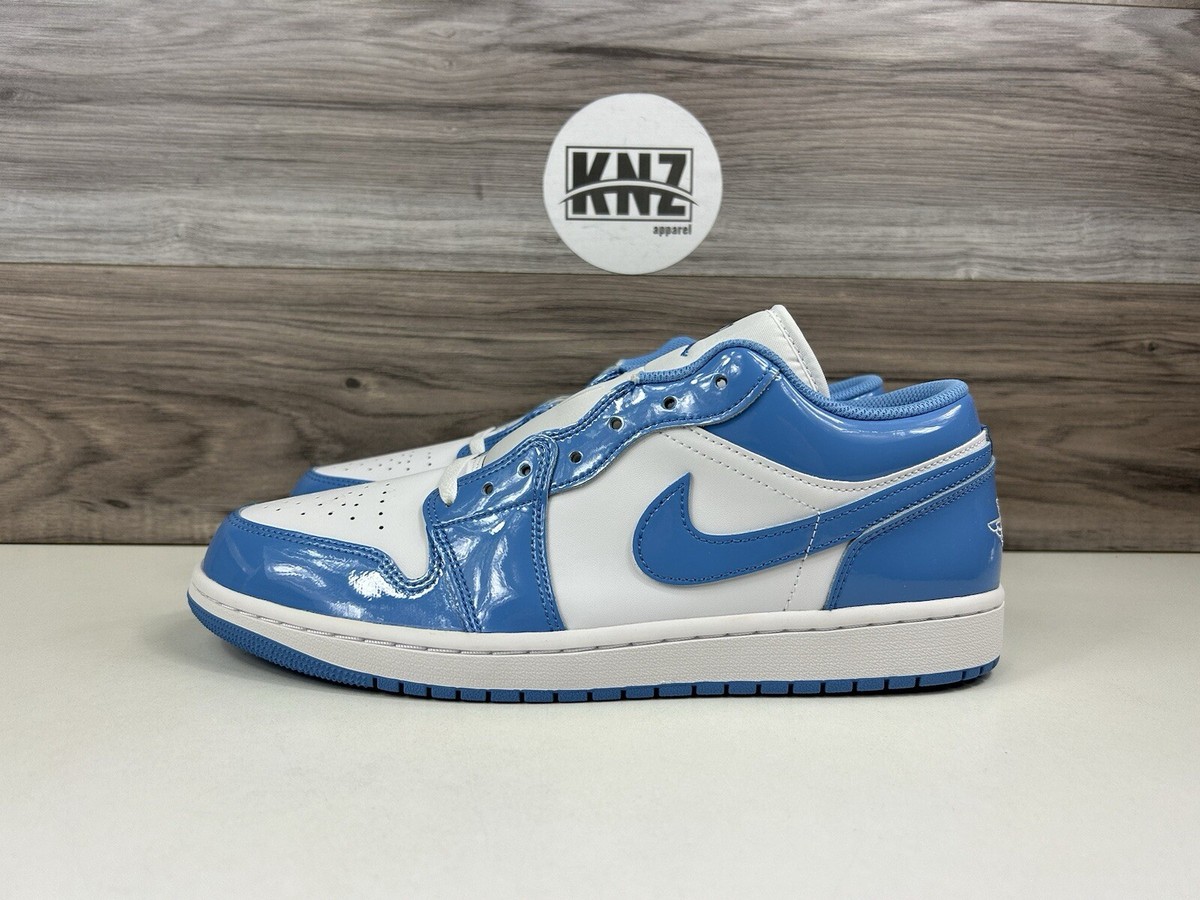 Nike Air Jordan 1 LOW SE Patent White 'Legend Blue' FZ2138 114 (GS