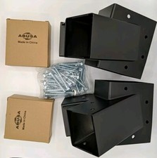 Abusa Heavy Duty Swing Set A-frame Brackets, Set Of 2 W/ Hardware, Black
