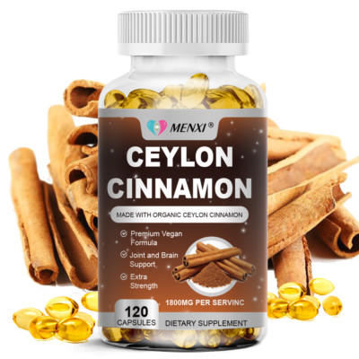 Pure Cinnamon Capsules, True Sri Lanka Certified Organic Ceylon Cinnamon Pills