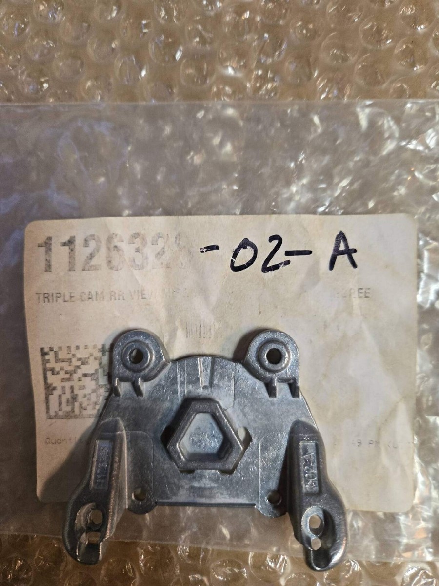 New OEM TRIPLE CAM RR VIEW MIRROR MOUNT PLATE ZN 2/2 1126328-02-A