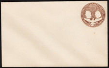 SC# U350 Columbus & Liberty on white envelope - back flap open