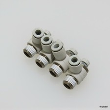 SMC Genuine NNB AS2201F-02-06S  LOT OF 4 Speed Control W/fitting VLV-I-1035=9J33