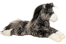 Nudge 17" Dappled Grey Horse Douglas Plush Stuffed Animal Cuddle White Silver
