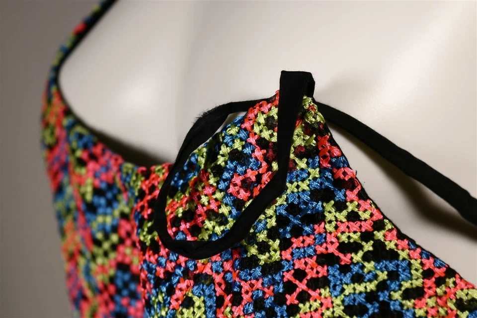 Vestido Tracy Reese 125966 Mujer Correa de Espagueti Multicolor Ajuste y Acampanado Talla 0 Foto 4 de 4