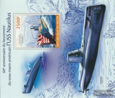 Niger Block 282 (kompl. Ausg.) postfrisch 2014 USS Nautilus (SSN-571)