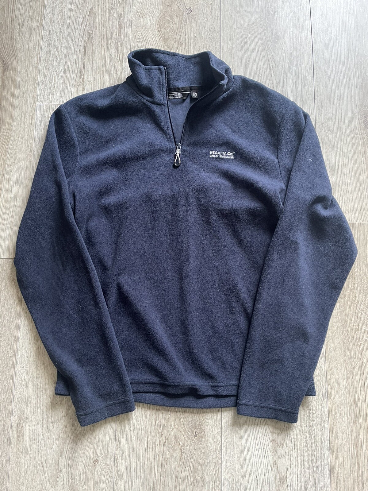 Regatta Jacket Lightweight Micro Fleece 1/4 Zip Mens Size Small Blue (64)