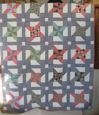 Handcrafted Multi-purpose Homestead Stars Quilt, 57" x 71"