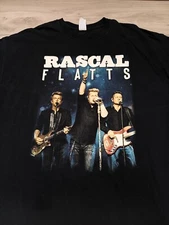 rascal flatts 2016 Rhythm & Roots concert T Shirt size 2XL Pre-owned Gildan Tag