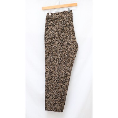 NWOT Toni Plus Size Pull-On Skinny Pants Leopard Animal Print 22 Brown Tan new