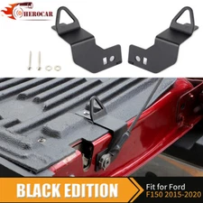 Black Tailgate Tie Down Hooks Cargo Bed Anchor Rings Trim For Ford F150 15-20 US