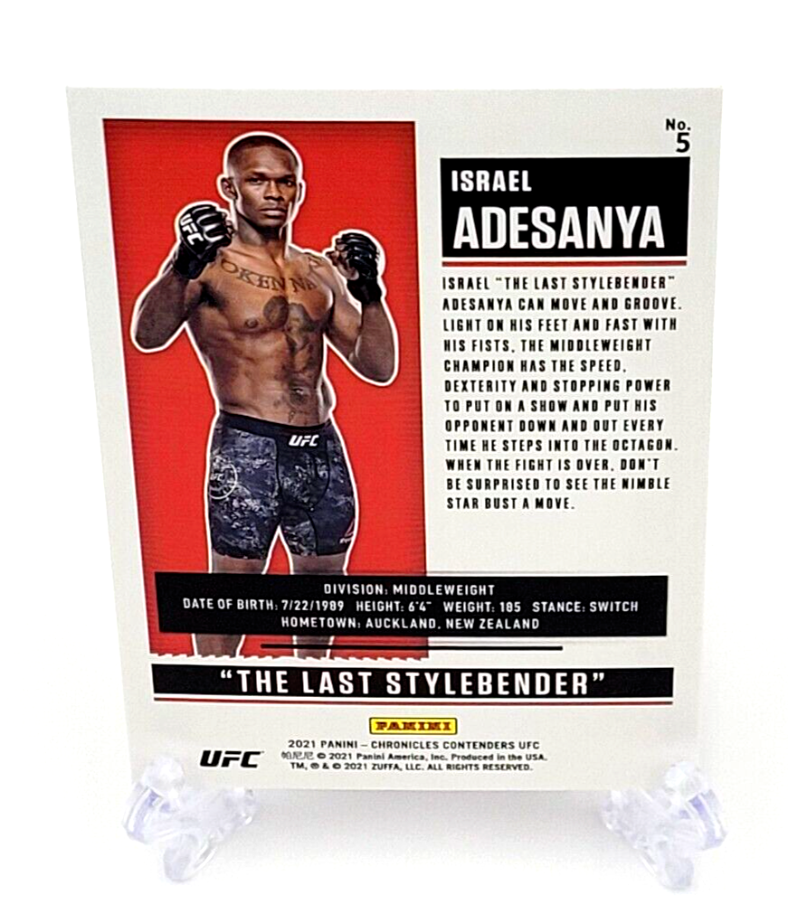 2021 Panini Chronicles Contenders Ticket UFC Israel Adesanya #5