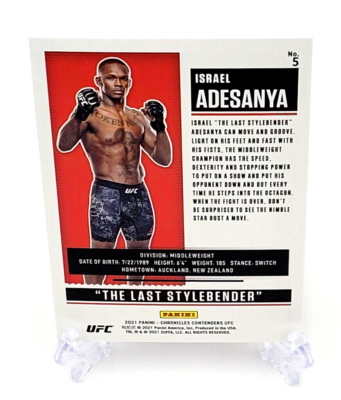 2021 Panini Chronicles Contenders Ticket UFC Israel Adesanya #5