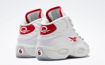 NEW Reebok Question Mid Red Dr. J size 6.5 Basketball Shoes HP2960 Iverson