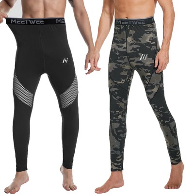 2er Pack MEETHOO Herren Thermo Unterhose Lang Skiunterwäsche Thermounterwäsche