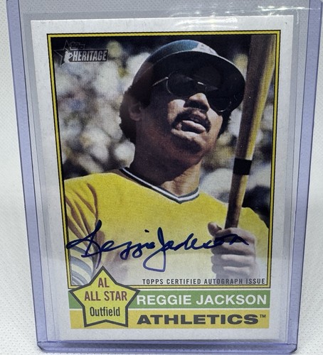 Reggie Jackson #76RO-RJ 2025 Topps Heritage Real One Autograph On Card HOF Great - Picture 7 of 8